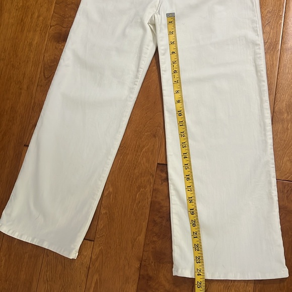 Karen Kane Natural Wide Leg Jeans Size 6 High-Rise Coastal Nautical Sailor - Picture 10 of 15